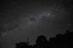 Star-filled night sky over the Texas Hill Country near Fredericksburg, ideal for stargazing at Hill Country Soulcation.
